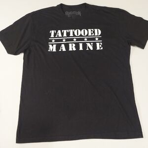 Steadfast Brand Tattooed Marine Pre-Shrunk T-Shirt Black XL Ink America